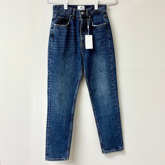 Anine Bing 100% Cotton High Waisted Denim Skinny Jeans Blue Women's Size 26